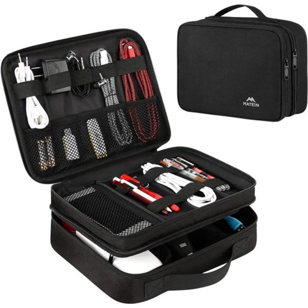 Electronics Organizer Travel Case,Water Resistant Cable Organizer Bag for Travel
